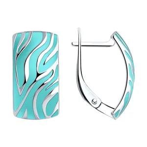 Серьги из серебра с эмалью