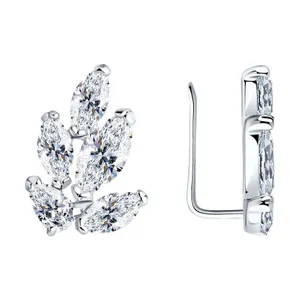 Серьги из серебра с фианитами