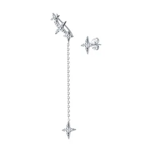 Серьги из серебра с фианитами