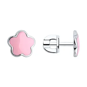 Серьги из серебра с эмалью