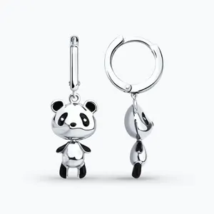 Серьги из серебра с эмалью