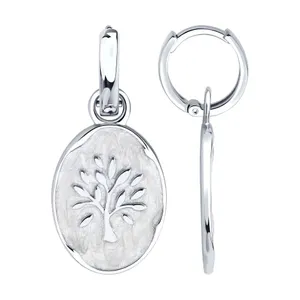 Серьги из серебра с эмалью