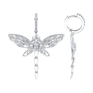 Серьги из серебра с фианитами