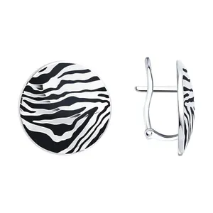 Серьги из серебра с эмалью