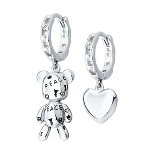 Серьги из серебра с эмалью