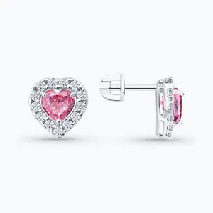 Серьги из серебра с фианитами