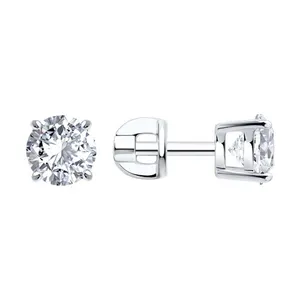 Серьги из серебра с бриллианитами