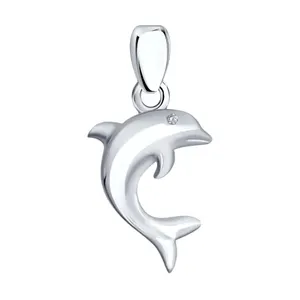 Подвеска из серебра с фианитом