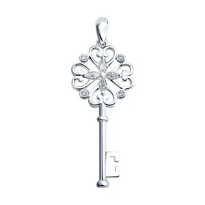 Подвеска из серебра с фианитами