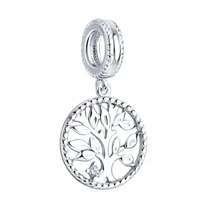 Подвеска - шарм из серебра с фианитами