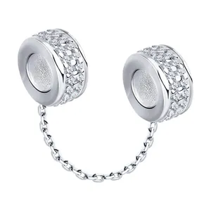 Подвеска - шарм из серебра с фианитами