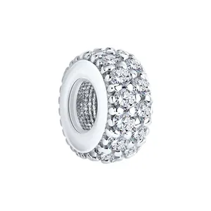 Подвеска - шарм из серебра с фианитами