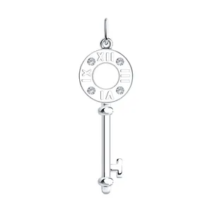 Подвеска из серебра с фианитами