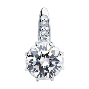 Подвеска из серебра с фианитами