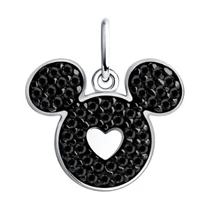 Подвеска из серебра с фианитами