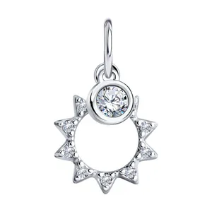 Подвеска из серебра с фианитами