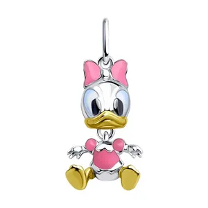 Подвеска из золочёного серебра с эмалью