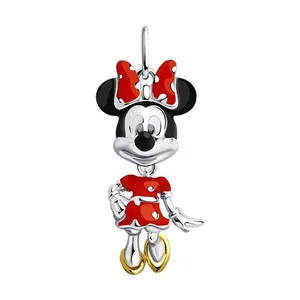 Подвеска из золочёного серебра с эмалью