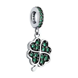 Подвеска - шарм из серебра с фианитами