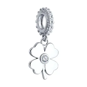 Подвеска-шарм из серебра с фианитами