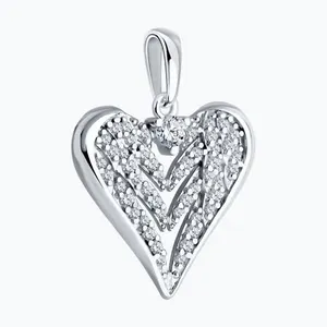 Подвеска из серебра с фианитами