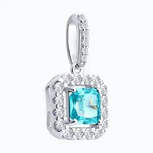 Подвеска из серебра с фианитами