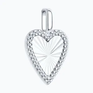 Подвеска из серебра с фианитами