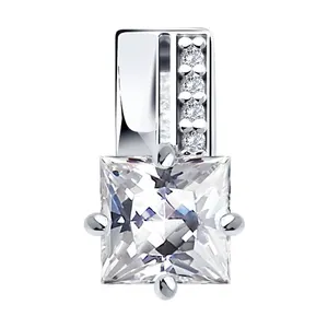 Подвеска из серебра с фианитами