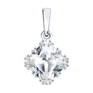 Подвеска из серебра с фианитом
