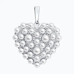 Подвеска из серебра с синтетическим жемчугом