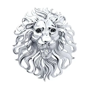 Брошь из серебра с фианитами