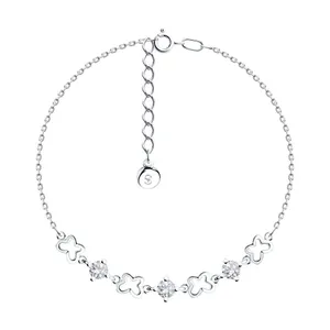 Браслет из серебра с фианитами