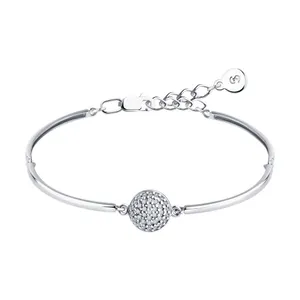 Браслет из серебра с фианитами