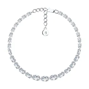 Браслет из серебра с фианитами