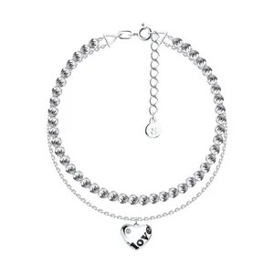 Браслет из серебра с эмалью и фианитом