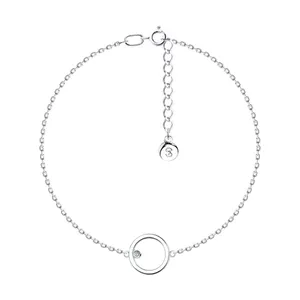 Браслет из серебра с фианитом