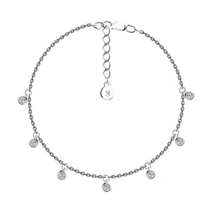 Браслет из серебра с фианитами