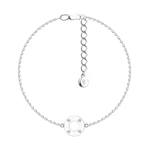 Браслет из серебра с фианитами