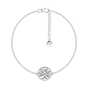 Браслет из серебра с фианитами и эмалью