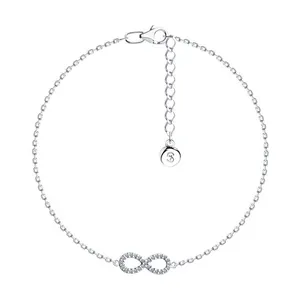 Браслет из серебра с фианитами