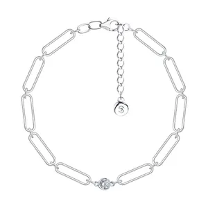 Браслет из серебра с фианитом