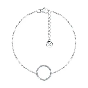 Браслет из серебра с фианитами