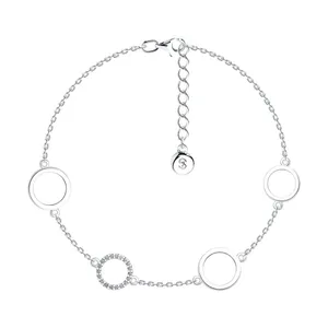 Браслет из серебра с фианитами