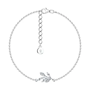 Браслет из серебра с фианитами