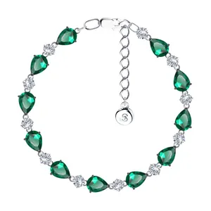 Браслет из серебра с фианитами