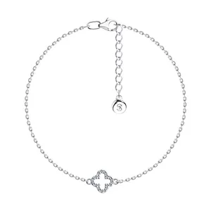 Браслет из серебра с фианитами