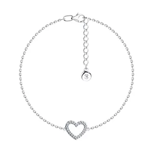 Браслет из серебра с фианитами