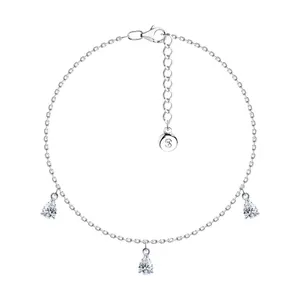 Браслет из серебра с кристаллами