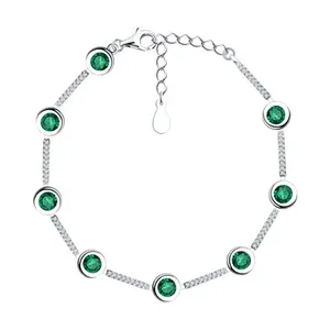 Браслет из серебра с фианитами