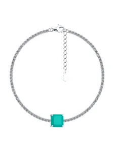 Браслет из серебра с фианитами